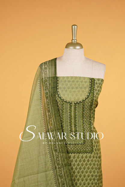 Tissue Embroidery Unstitched Salwar Suits AC0032