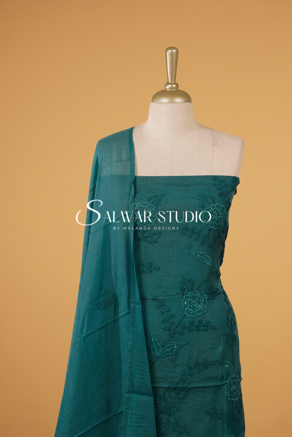 Chanderi Embroidery Unstitched Salwar suits AC0068