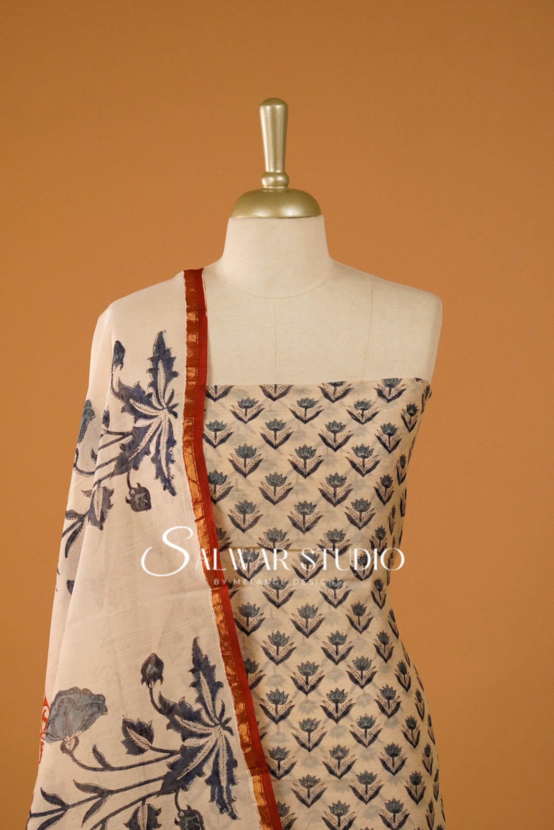 Printed Chanderi Unstitched Salwar Suits AC0157