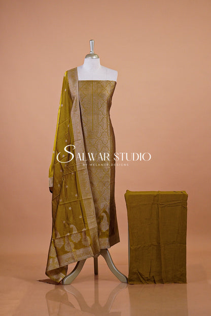 Silk Banarasi Unstitched Salwar Suits AC0123