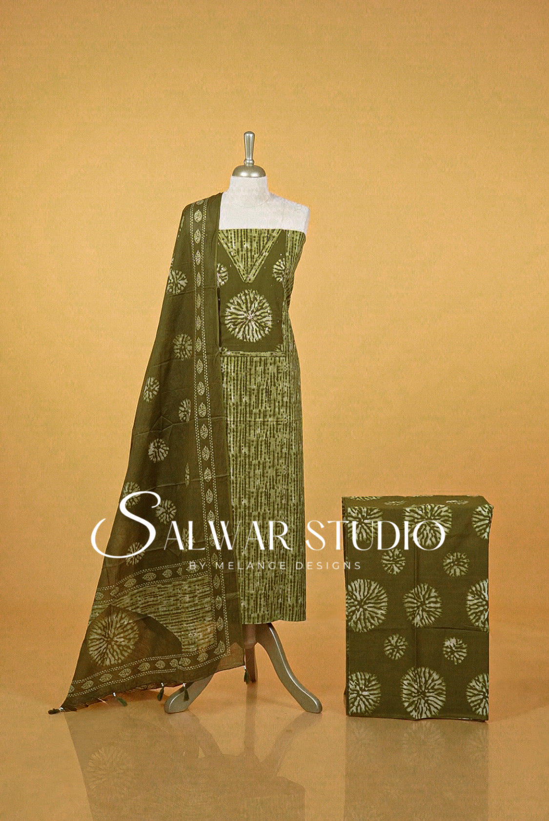 Printed Cotton Unstitched Salwar Suits AC0050