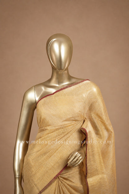 Tissue Linen Saree MDS0010