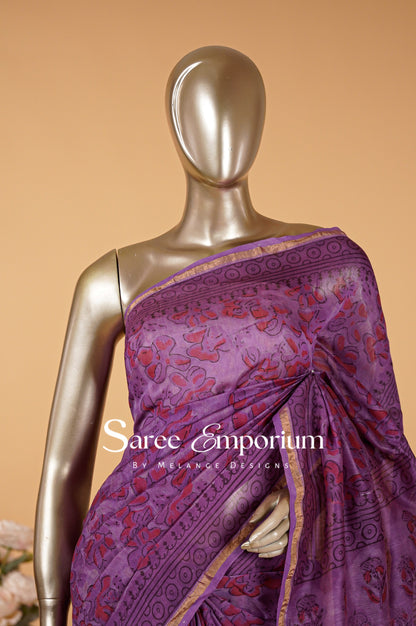 Printed Vanaspati Saree MDS0096
