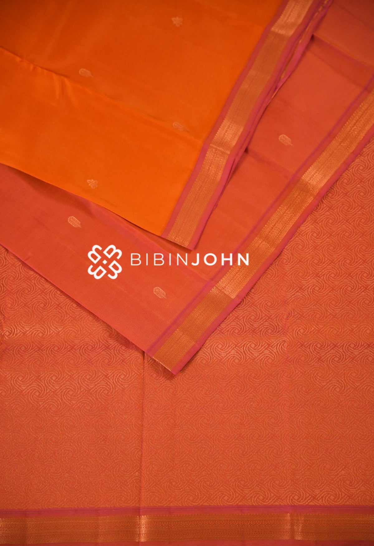 Silk Saree For Women Tangerine Orange BJ2552