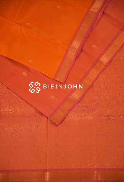 Silk Saree For Women Tangerine Orange BJ2552