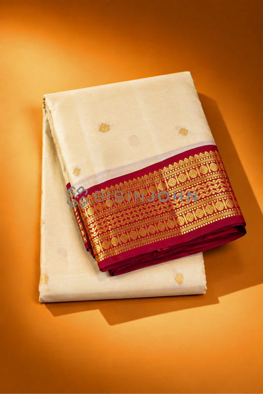 Silk Saree For Women Ivory