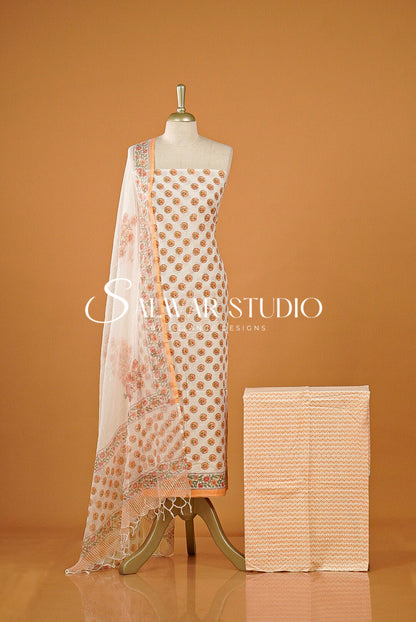 Printed Cotton Unstitched Salwar Suits AC0156