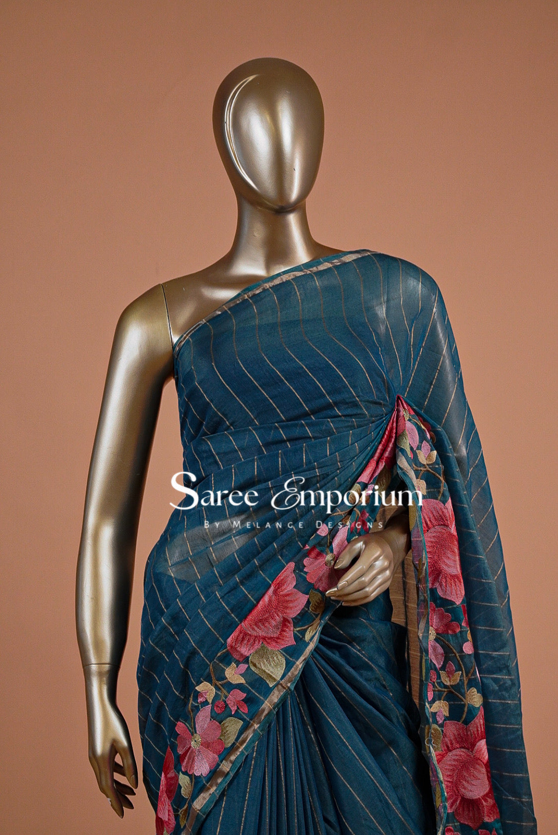 Chanderi Embroidery Saree For Women MDS0251