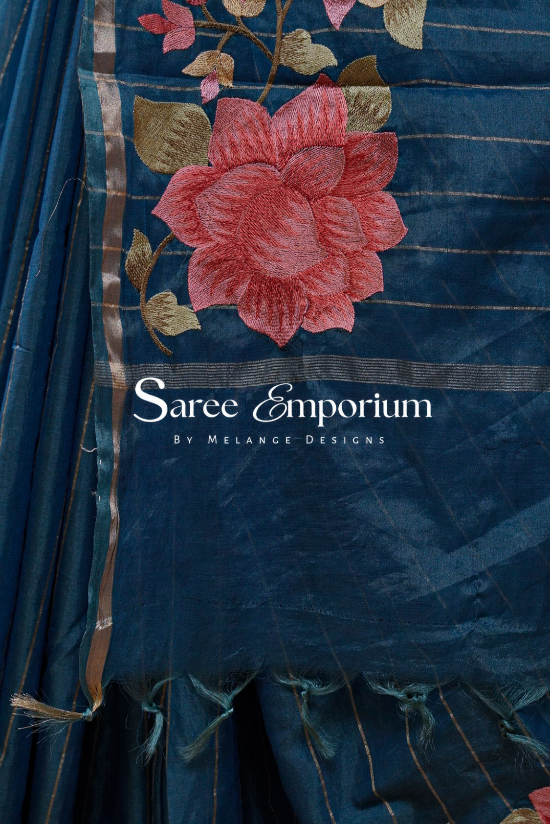Chanderi Embroidery Saree For Women MDS0251