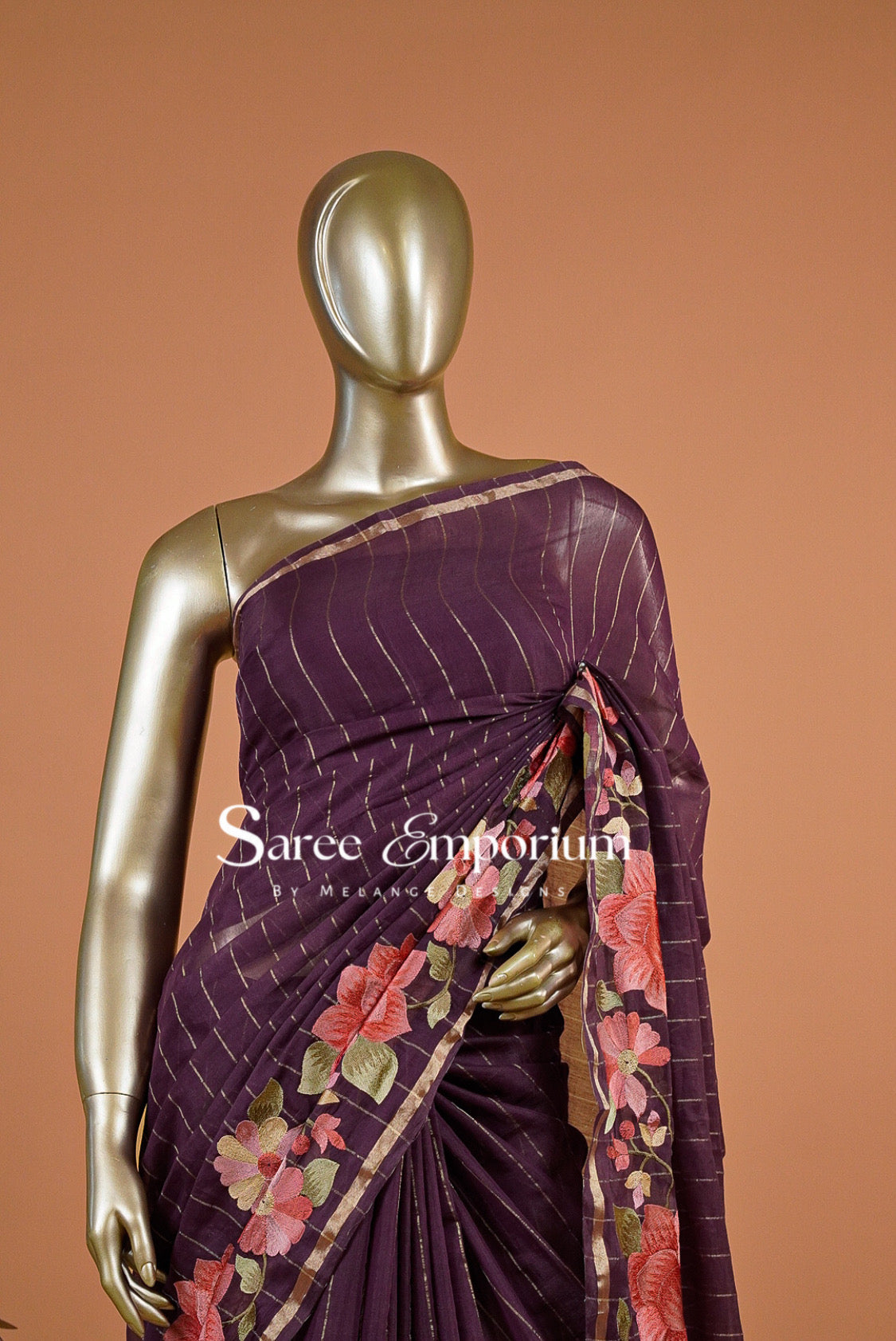 Chanderi Embroidery Saree For Women MDS0252