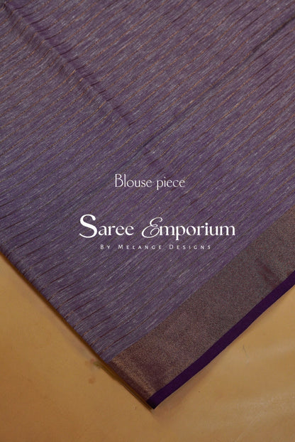 Linen Check Saree For Women MDS0264