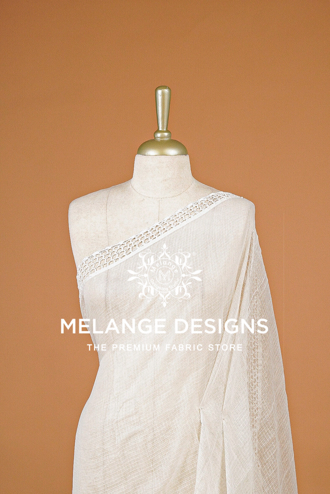 Cotta Crochet Dupatta For Women White BJ0071