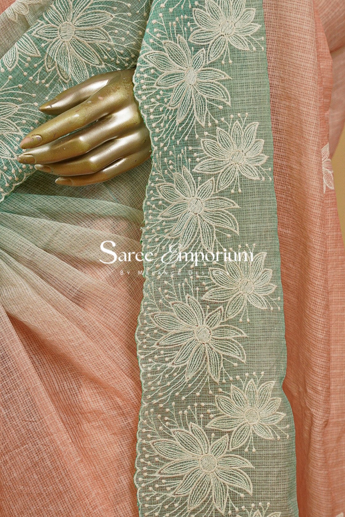 Cotta Embroidery Saree For Women MDS0257