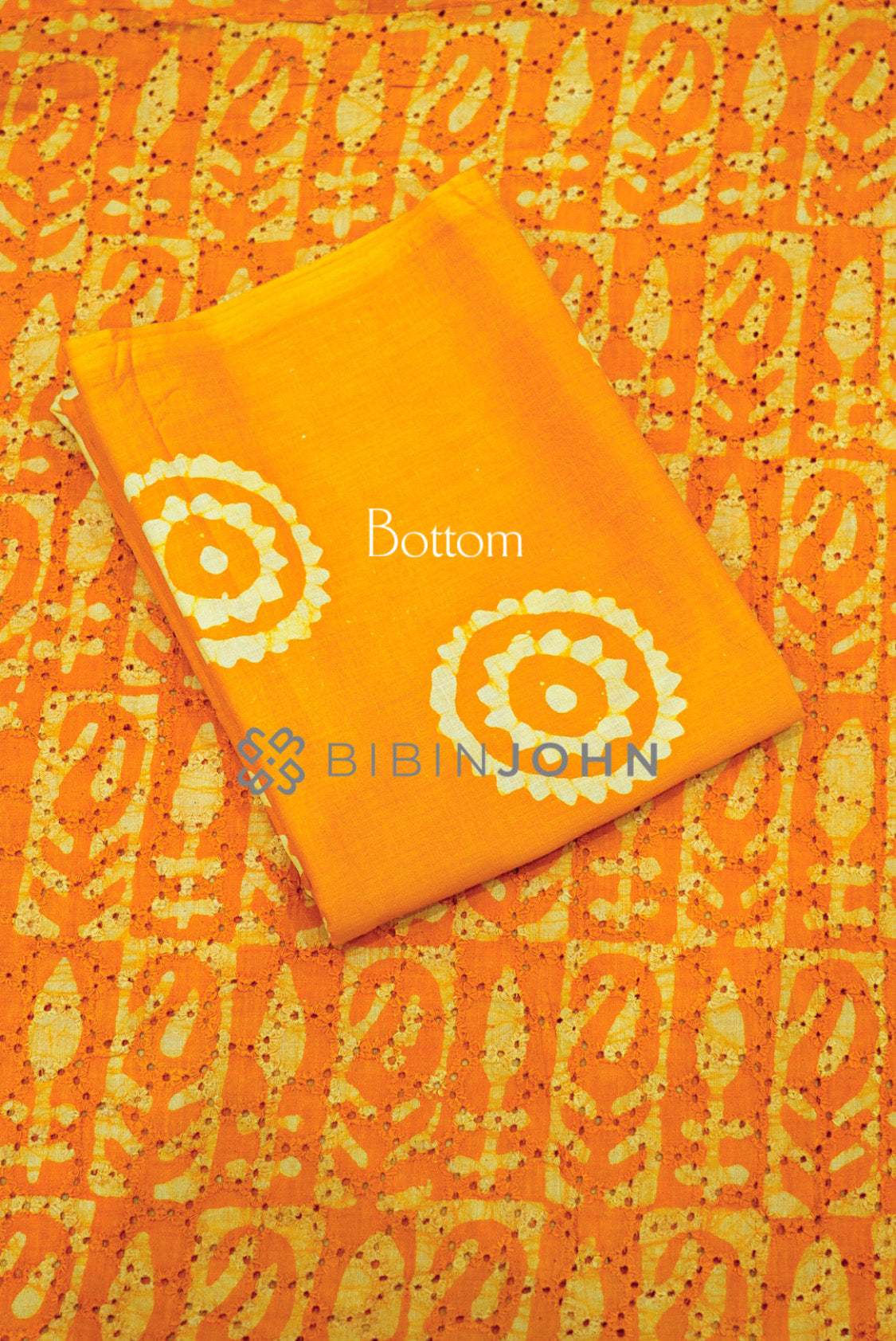 Cotton Hakoba Unstitched Salwar Suit Material Saffron Orange BOTTOM