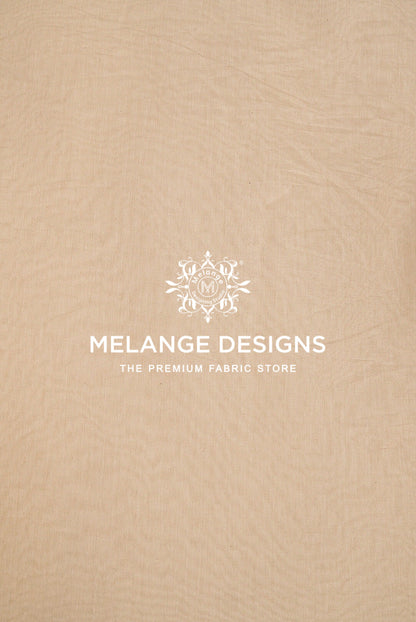 Beige Cotton Mul Chanderi Fabric Dyeable .