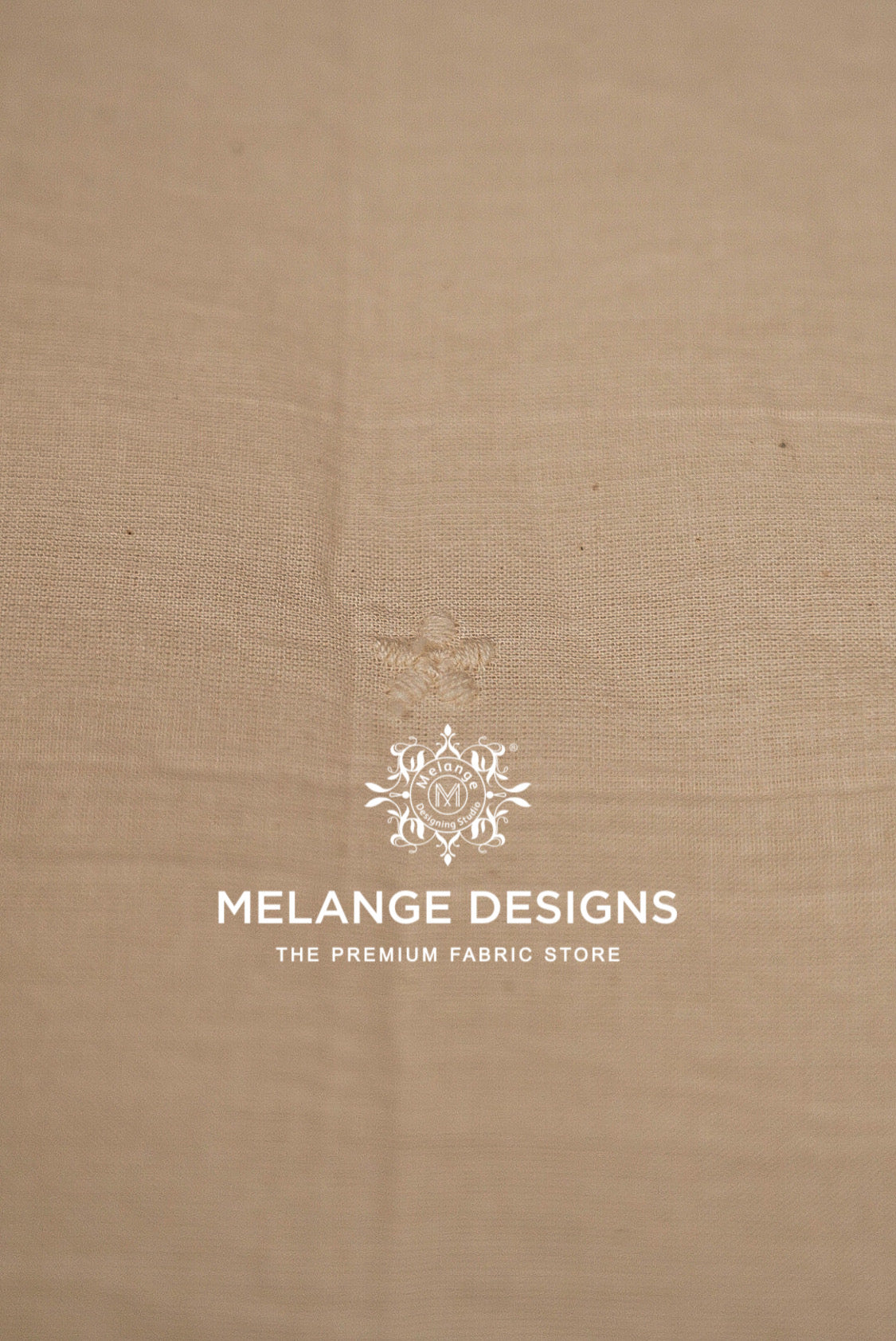 A close-up of a beige Cotton Plazzo Fabric Dyeable .