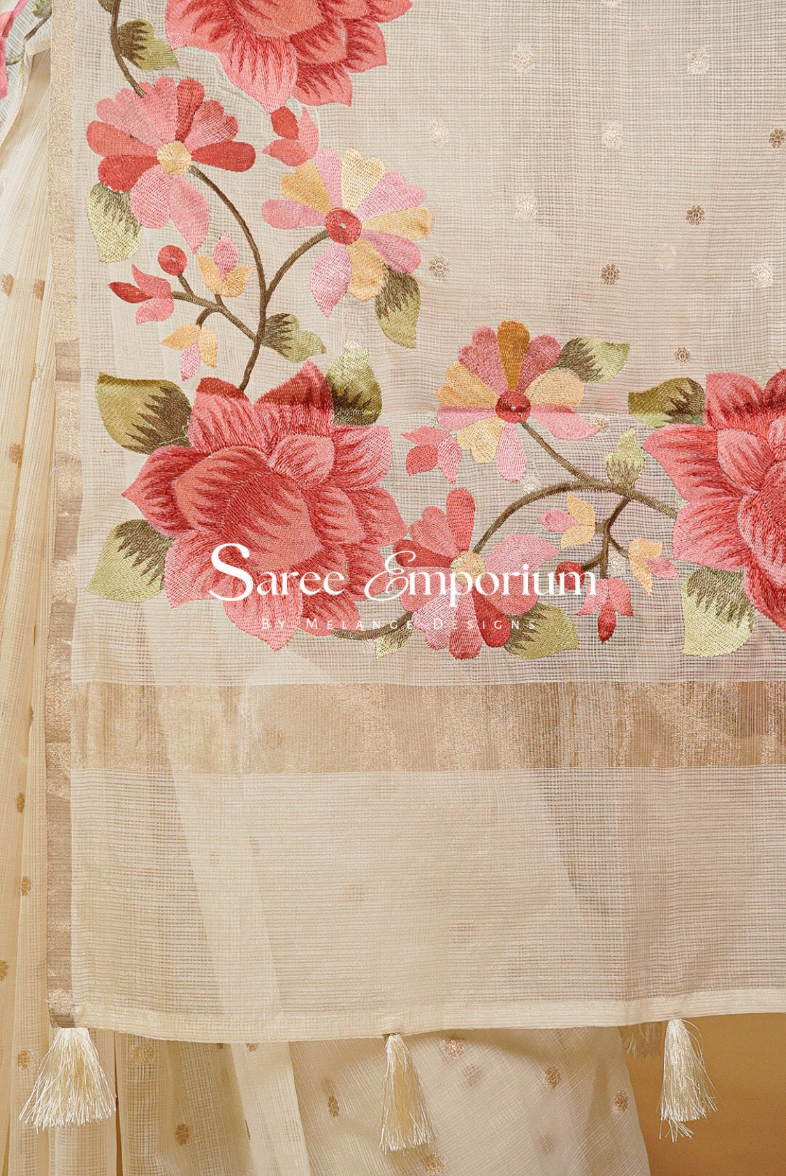Cotta Embroidery Saree For Women MDS0236