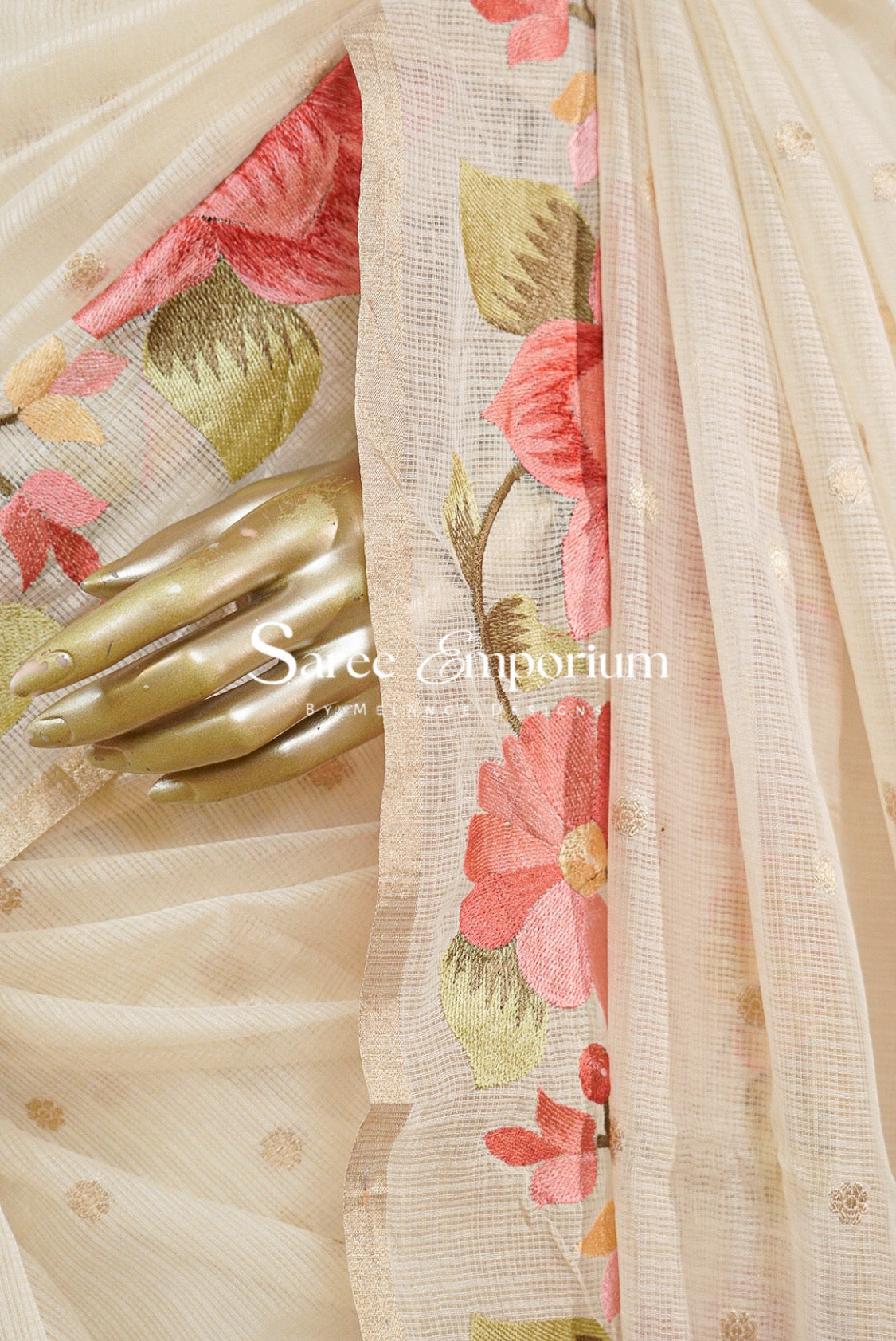 Cotta Embroidery Saree For Women MDS0236