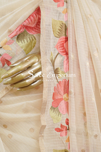 Cotta Embroidery Saree For Women MDS0236