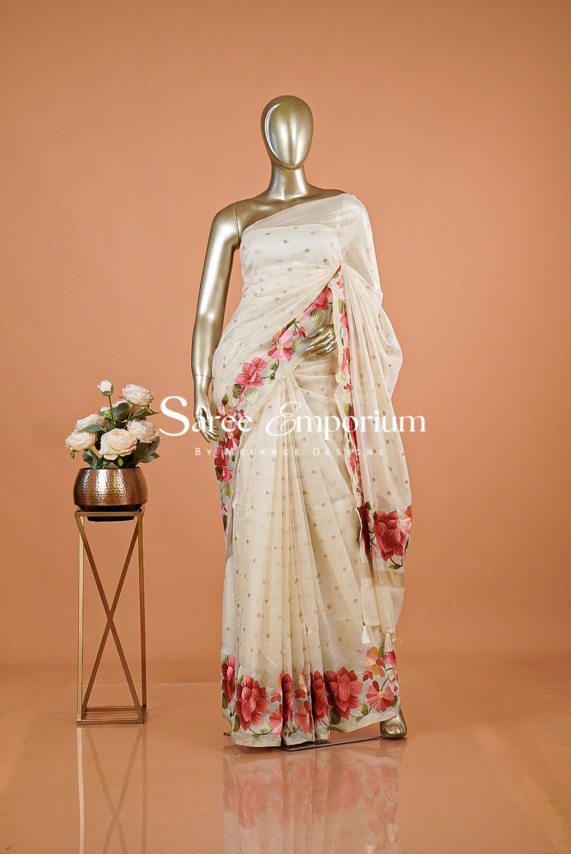 Cotta Embroidery Saree For Women MDS0236