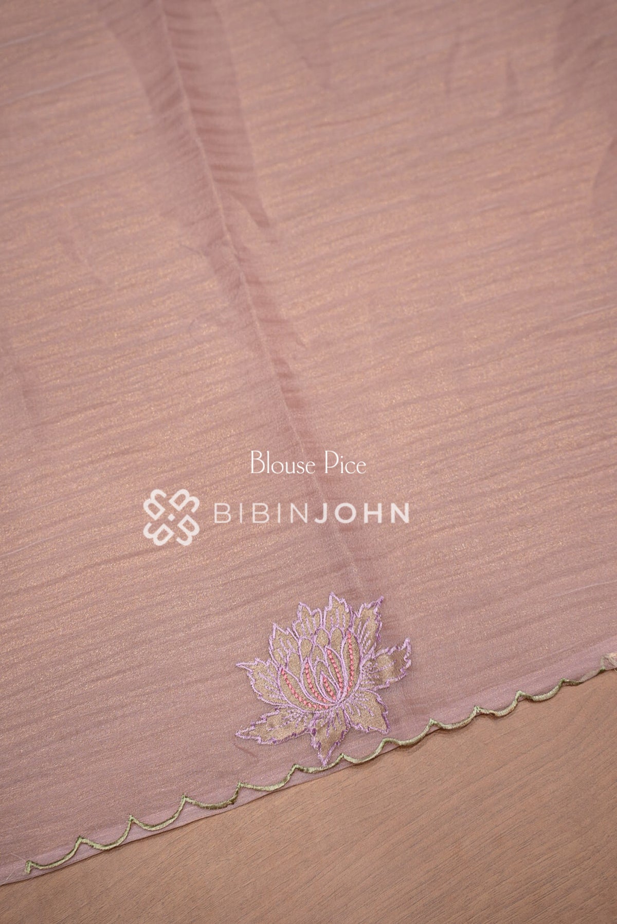 Tissue Organza Embroidery Saree Pastel Pink BJ0938