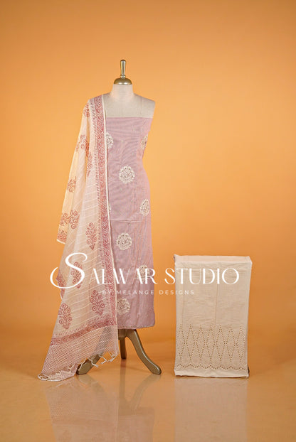 Cotton Embroidery Unstitched Salwar suits AC0006