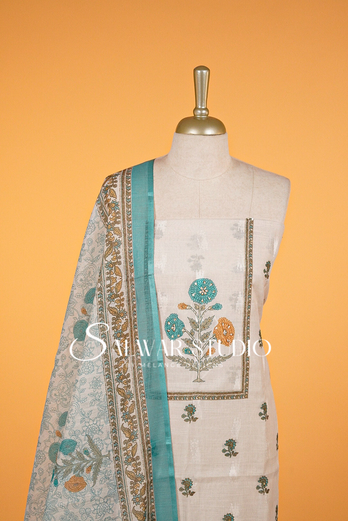 Printed Linen Unstitched Salwar suits AC0021