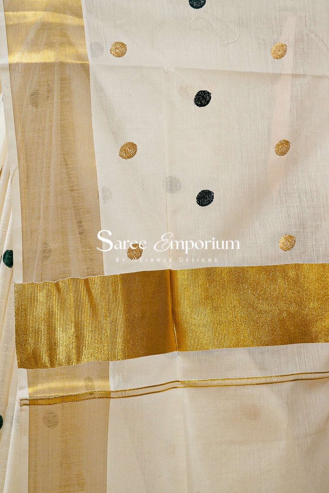 Cotton Kasav Embroidery Saree MDS0199