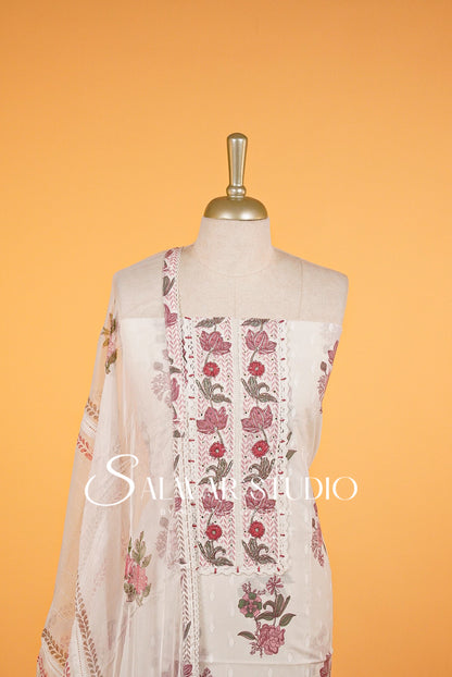 Cotton Embroidery Unstitched Salwar suits AC0015