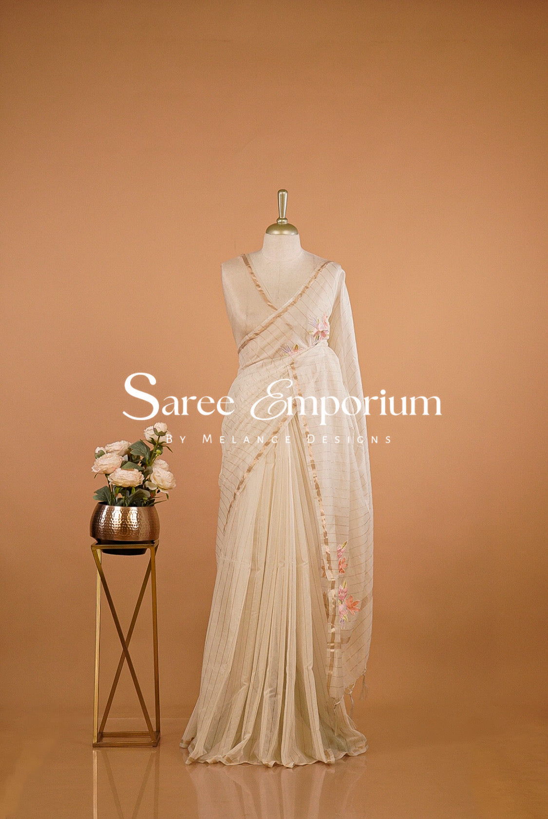 Chanderi Silk Embroidery Saree BJ0569