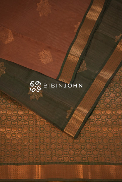 Silk Saree For Women Copper Brown BJ2379