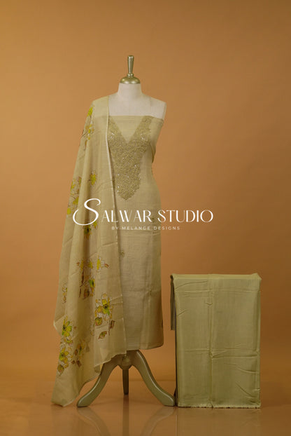 Cotta Embroidery Unstitched Salwar Suits AC00103
