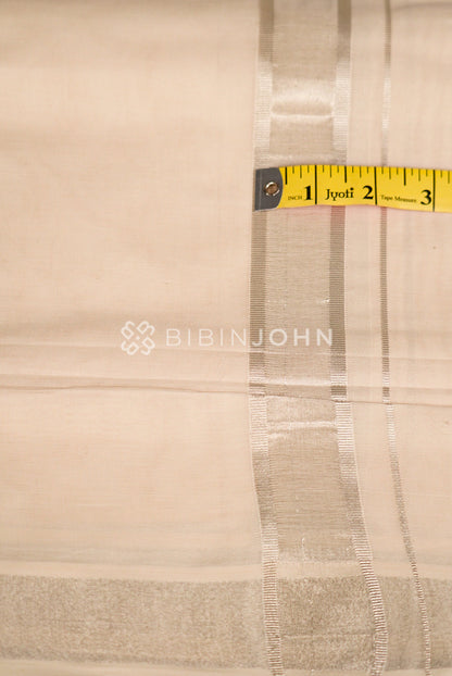 Cotton Dhoti For Men Off White CLOSE VIEW