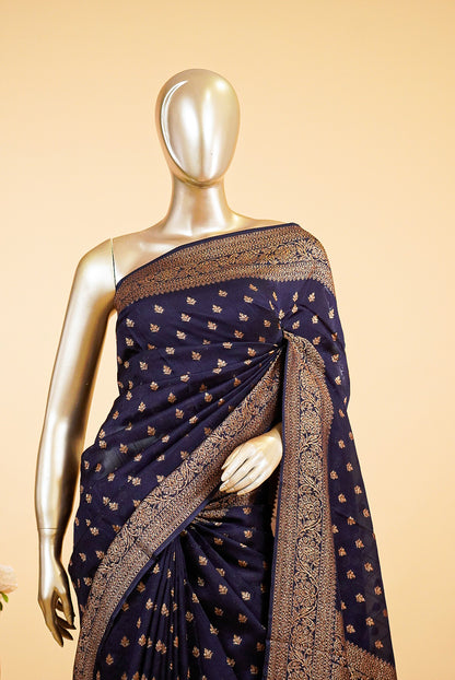 Semi Silk Banarasi Saree MDS0179