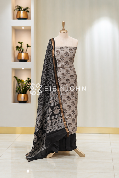Art Maheshwari Unstitched Salwar Suit Material Light Taupe Beige BJ1818