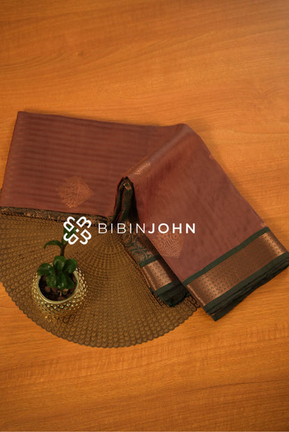 Silk Saree For Women Copper Brown BJ2379