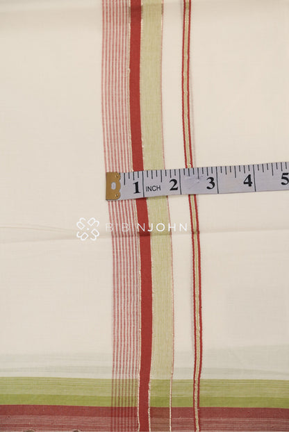 Cotton Dhoti For Men White BJ2409