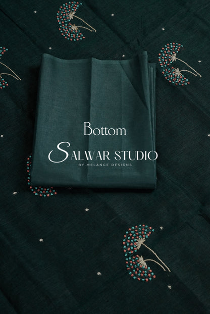 Linen Embroidery Unstitched Salwar Suits AC0057