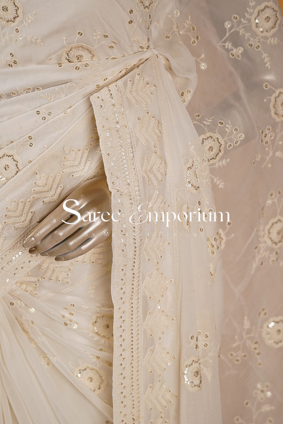 Georgette Embroidery Sarees MDS0017