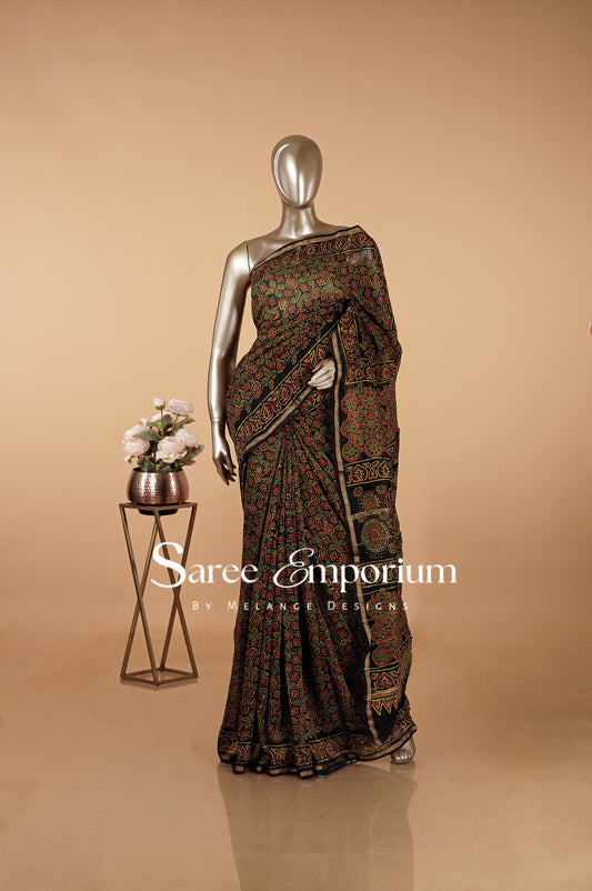 Printed Vanaspati Saree MDS0098