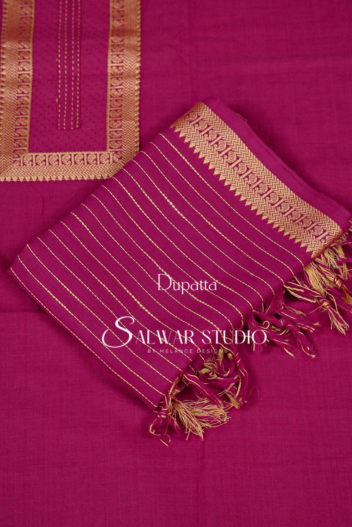 Cotton Unstitched Salwar Suit Dress Material Rani Pink AC0168