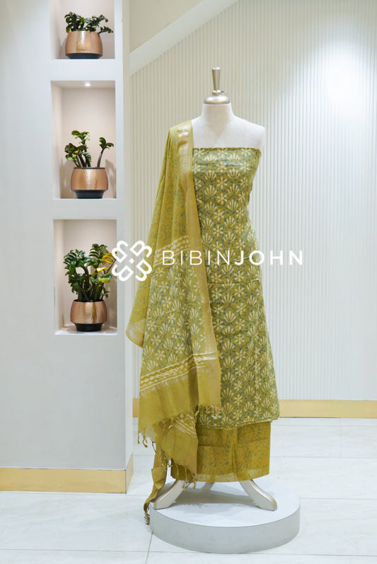 Printed Cotton Unstitched Salwar Suit Material BJ1695