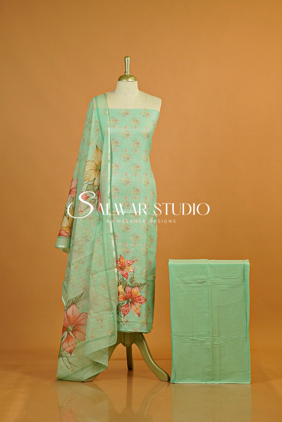Linen Embroidery Unstitched Salwar Suits AC0140