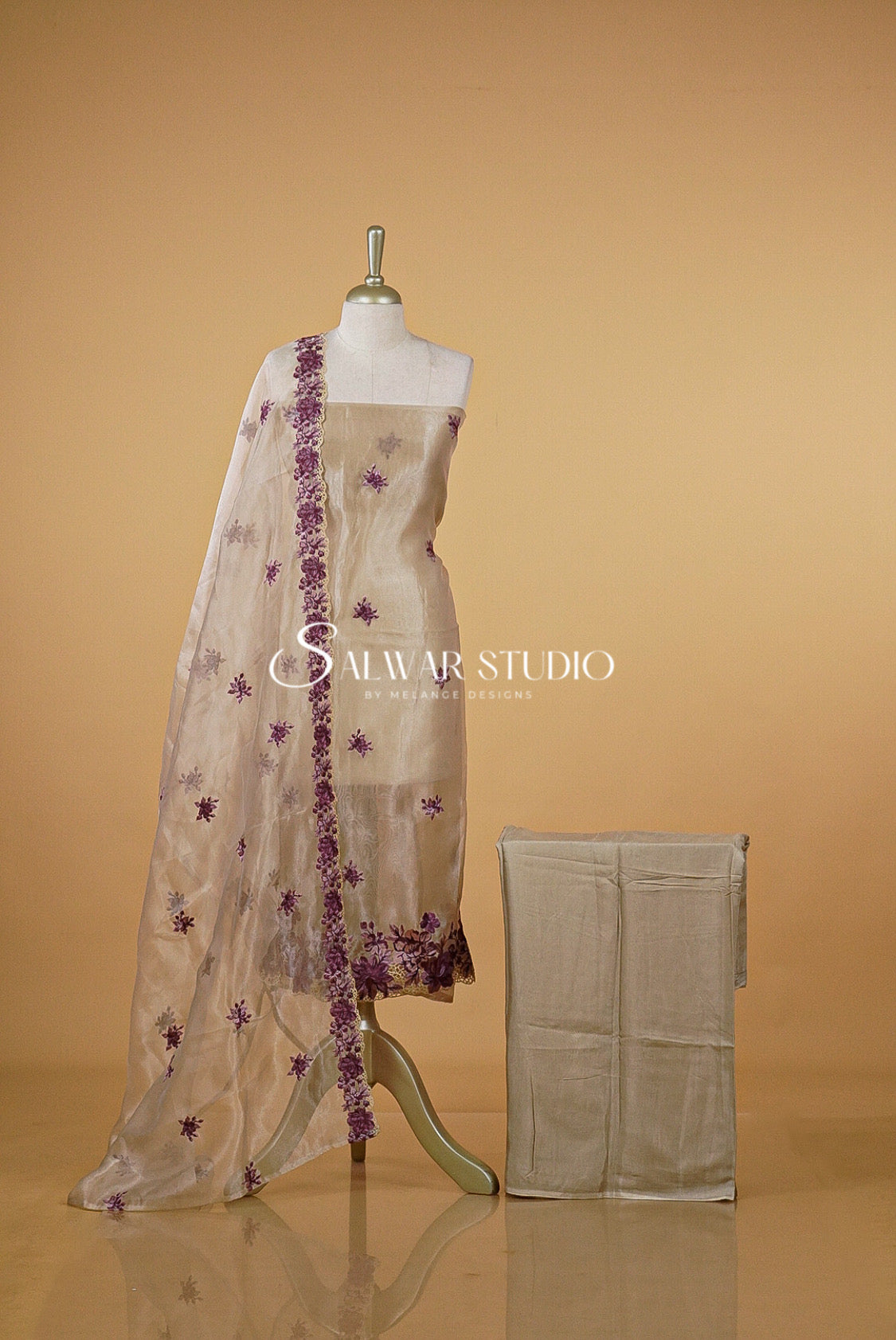 Tissue Embroidery Unstitched Salwar Suits AC0072