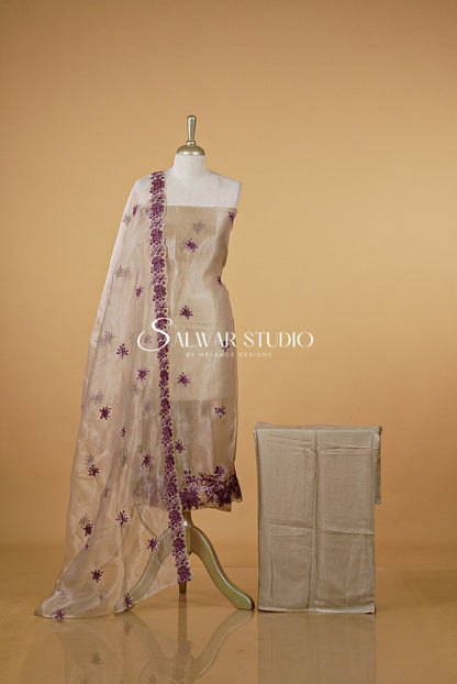 Tissue Embroidery Unstitched Salwar Suits AC0072