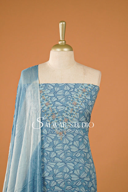 Printed Cotton Unstitched Salwar Suits AC0151