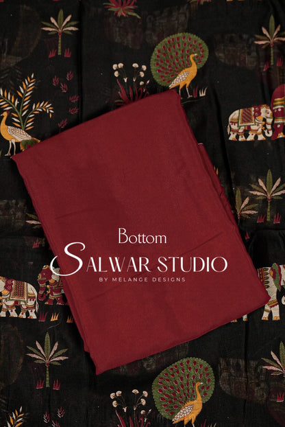 Printed Chanderi Unstitched Salwar Suits AC0027