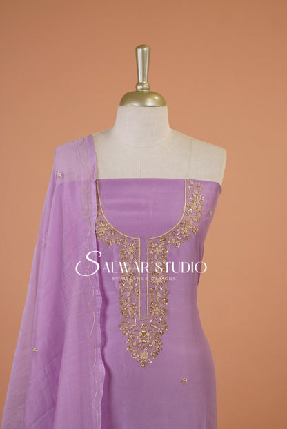 Chanderi Embroidery Salwar Suit AC0136
