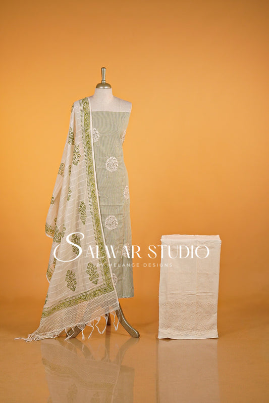 Cotton Embroidery Unstitched Salwar suits AC0007