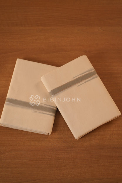 Cotton Dhoti For Men Off White BJ2297